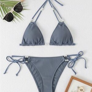 Elegant Blue Bikini Set